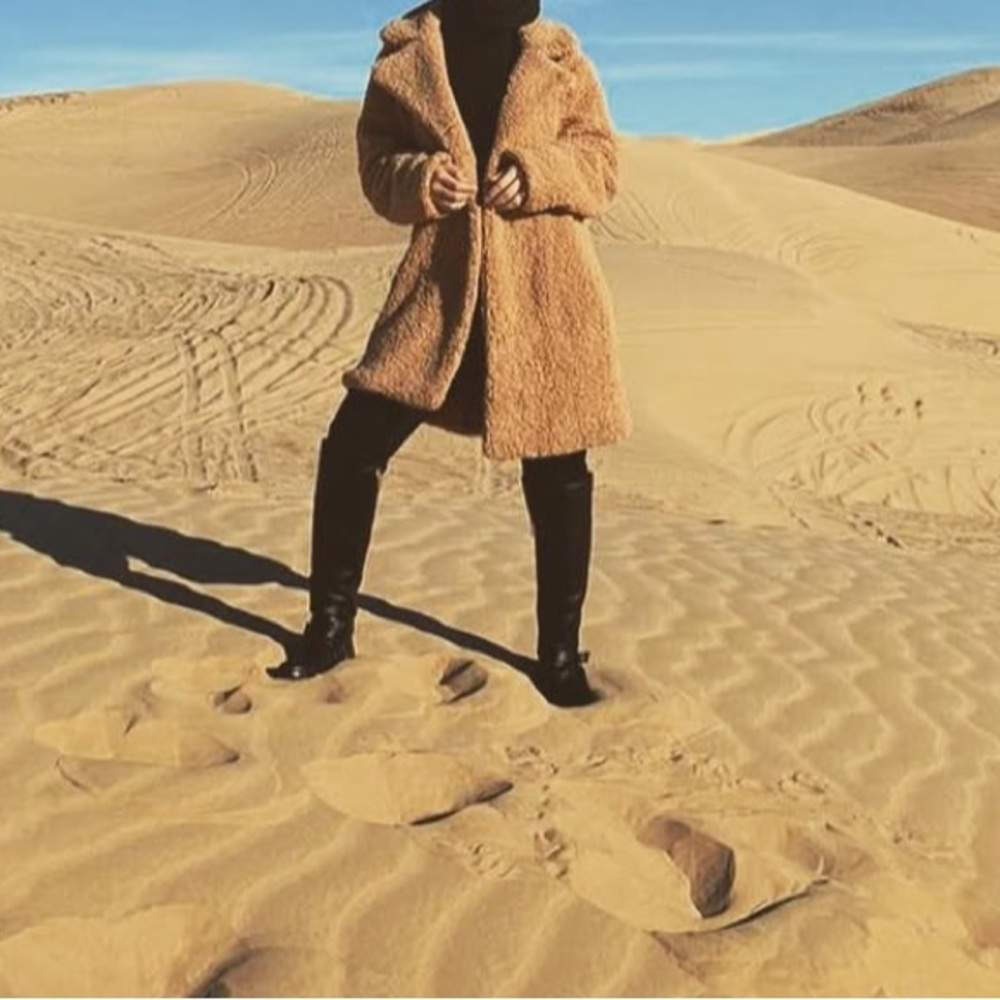 Teddy fleece coat worn only once as seen in photo